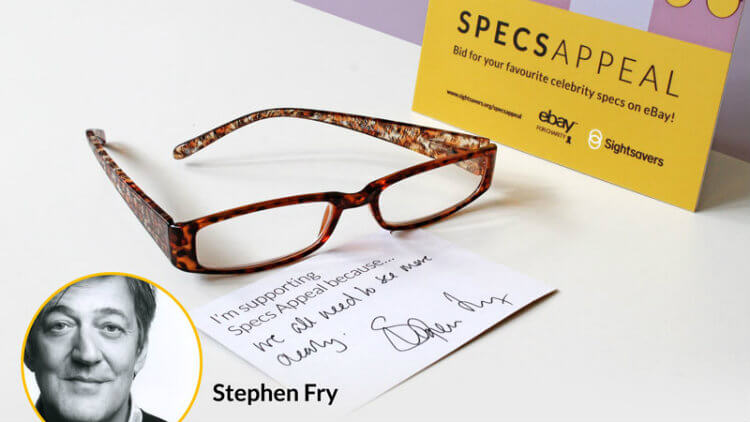 Join Our Specs Appeal Celebrity Ebay Auction News Sightsavers